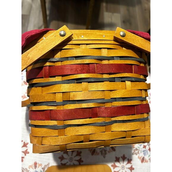 Longaberger American Celebrations Picnic Tote basket , riser & protector - Picture 5 of 6